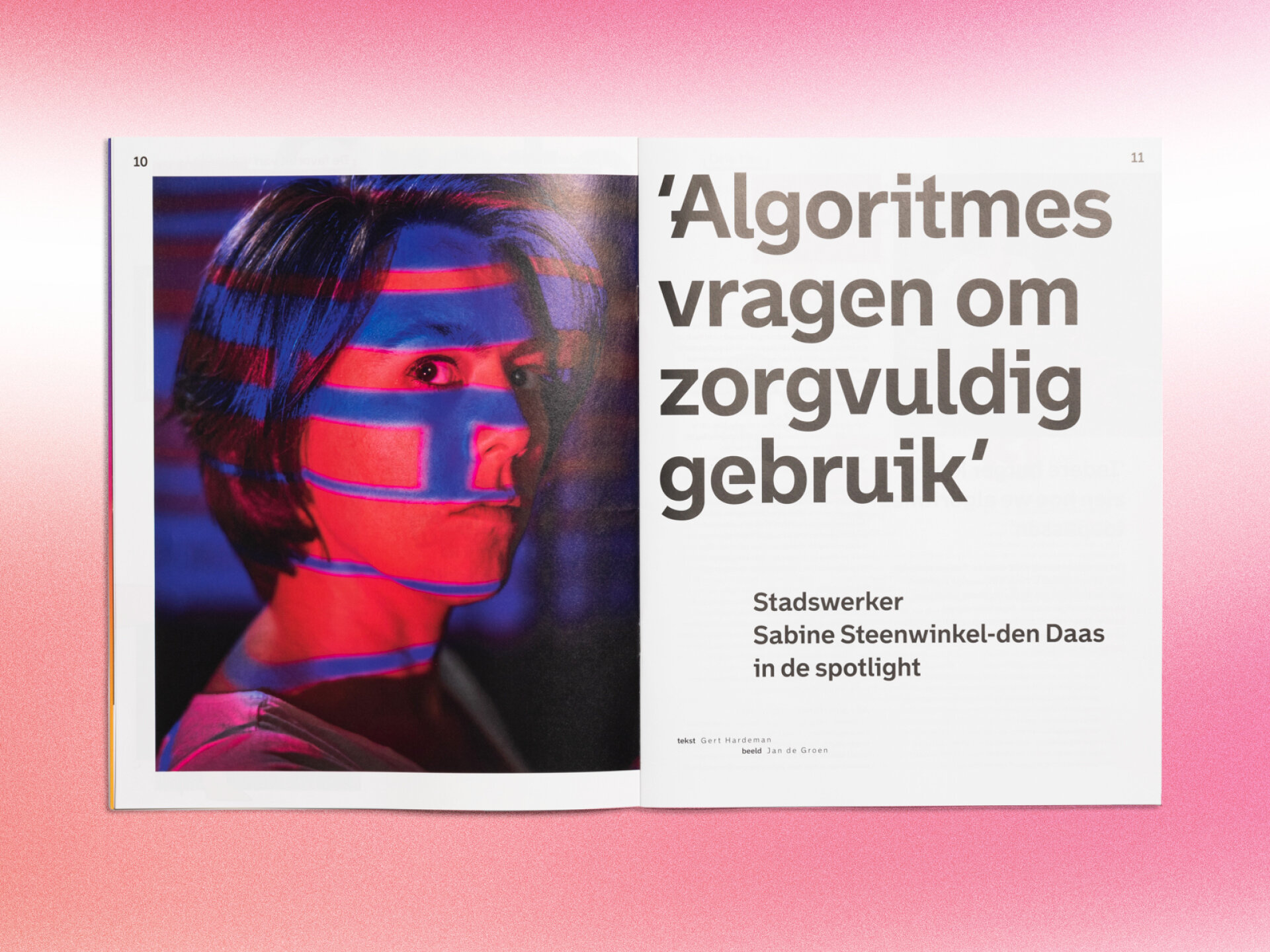 spread van het magazine stadswerker over algoritmes