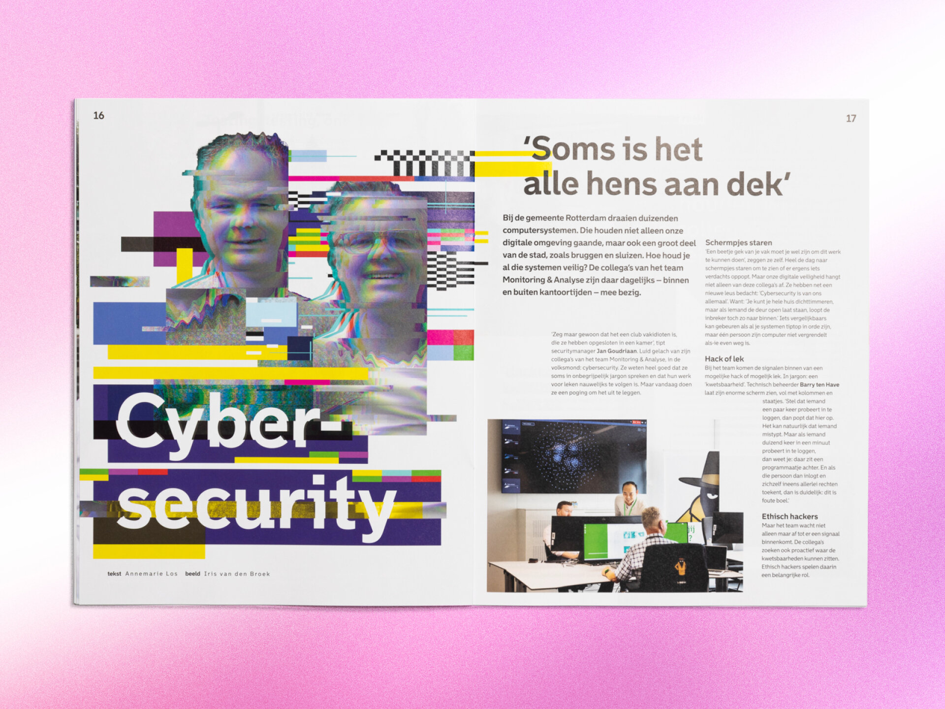 spread van het magazine stadswerker over cyber security